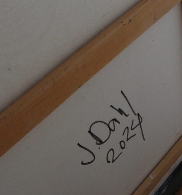 Jesper “Jokeren” Dahl, figurativ komposition. 54×65 - Billede 3