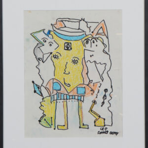 Niels "Noller" Olsen, figurativ komposition. 52 x 42