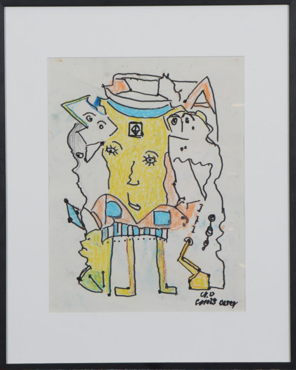 Niels "Noller" Olsen, figurativ komposition. 52 x 42
