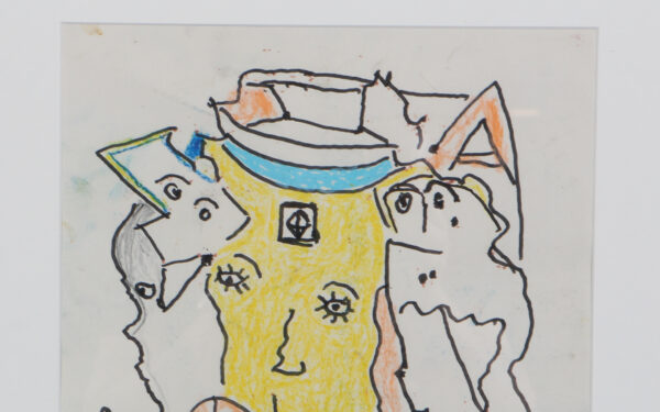 Niels "Noller" Olsen, figurativ komposition. 52 x 42 - Billede 2