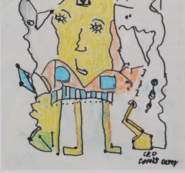 Niels "Noller" Olsen, figurativ komposition. 52 x 42 - Billede 3