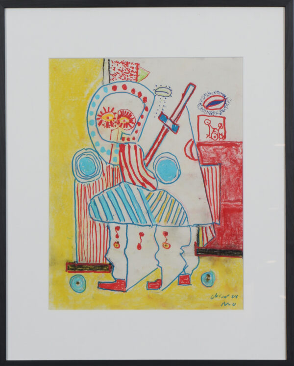 Niels "Noller" Olsen, figurativ komposition. 52 x 42