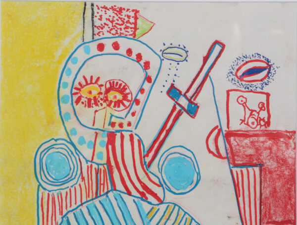 Niels "Noller" Olsen, figurativ komposition. 52 x 42 - Billede 2