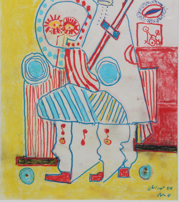 Niels "Noller" Olsen, figurativ komposition. 52 x 42 - Billede 3