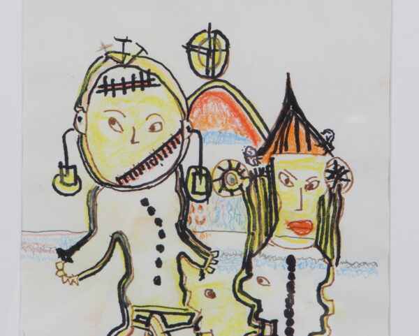 Niels "Noller" Olsen, figurativ komposition. 52 x 42 - Billede 2