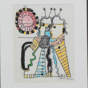 Niels "Noller" Olsen, figurativ komposition. 52 x 42