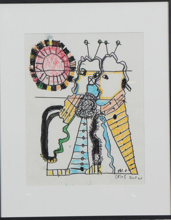 Niels "Noller" Olsen, figurativ komposition. 52 x 42