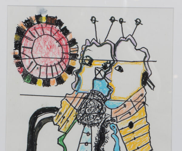 Niels "Noller" Olsen, figurativ komposition. 52 x 42 - Billede 2
