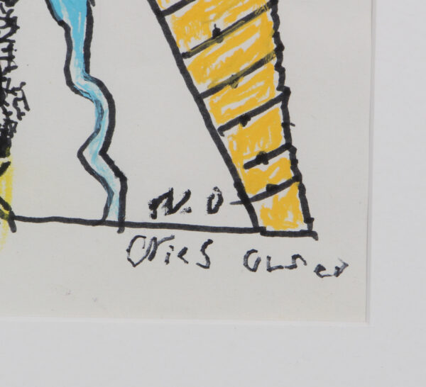 Niels "Noller" Olsen, figurativ komposition. 52 x 42 - Billede 3