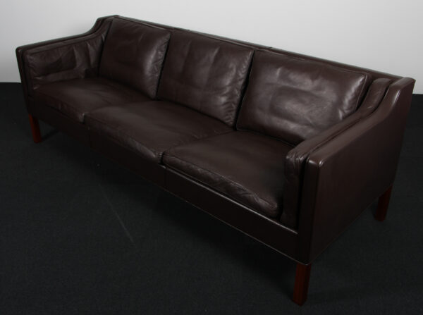 Børge Mogensen. Fritstående trepers. sofa, model 2213. Original betrukket - Billede 2