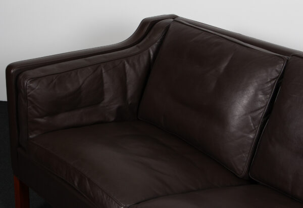 Børge Mogensen. Fritstående trepers. sofa, model 2213. Original betrukket - Billede 6