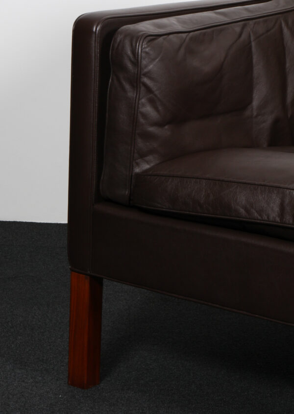 Børge Mogensen. Fritstående trepers. sofa, model 2213. Original betrukket - Billede 4