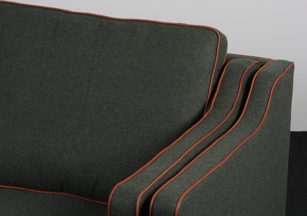 Børge Mogensen. Fritstående to pers. sofa, model 2212. Nybetrukket - Billede 7