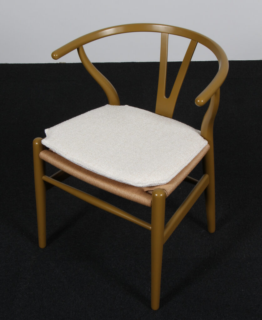 Hans J. Wegner Y stols hynde, model CH24 sandfarvet Boucle - Billede 2