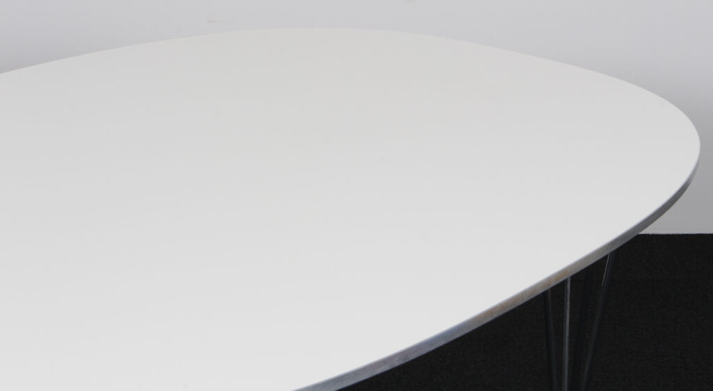 Piet Hein & Bruno Mathsson super ellipse bord, original laminat - Billede 5