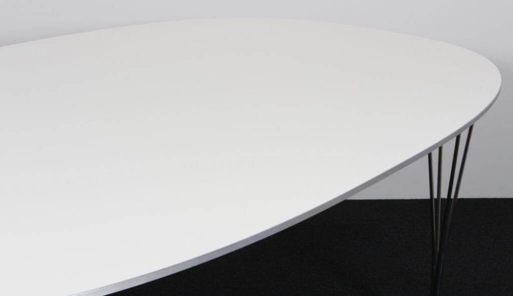 Piet Hein & Bruno Mathsson super ellipse bord, original laminat - Billede 4