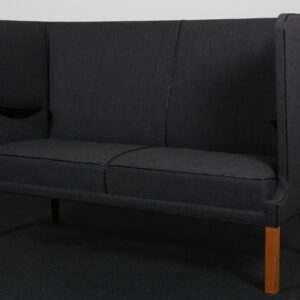 Frits Henningsen Kupe sofa af stof og læder, model FH436