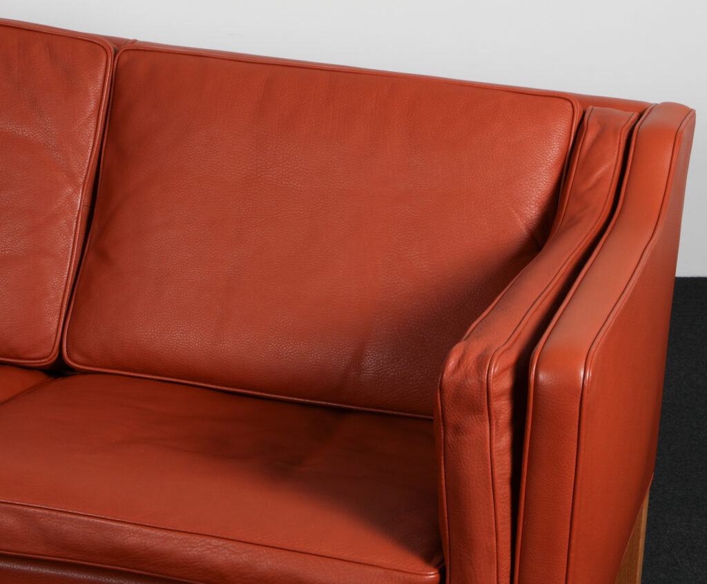 Børge Mogensen. Fritstående trepers. sofa, model 2213. Original betrukket - Billede 6