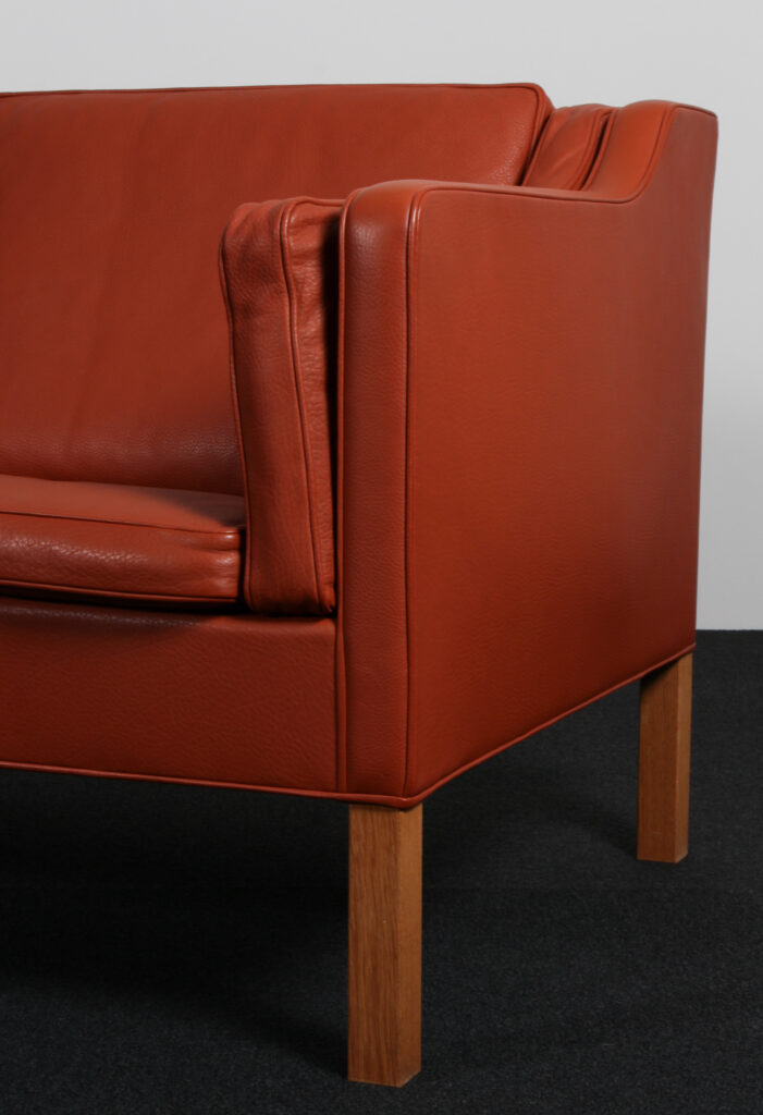 Børge Mogensen. Fritstående trepers. sofa, model 2213. Original betrukket - Billede 5