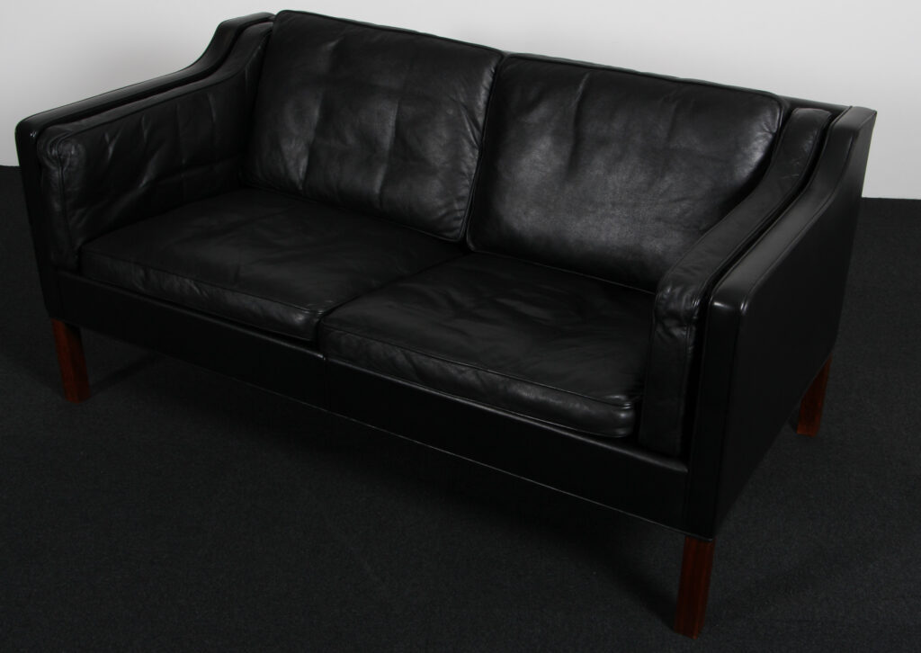 Børge Mogensen. Fritstående to pers. sofa, model 2212. Original betrukket - Billede 2