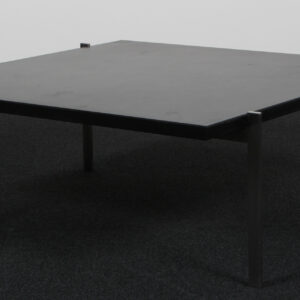 Poul Kjærholm sofabord af stål og skiffer, model PK61. Brown label.