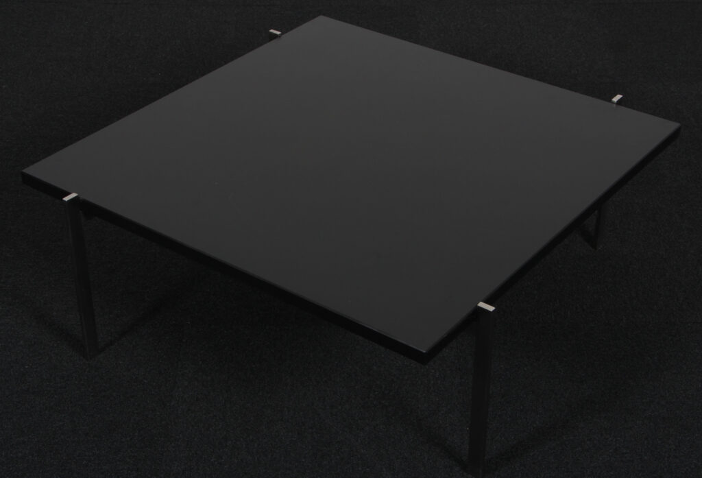 Poul Kjærholm sofabord af stål og skiffer, model PK61. Brown label. - Billede 2