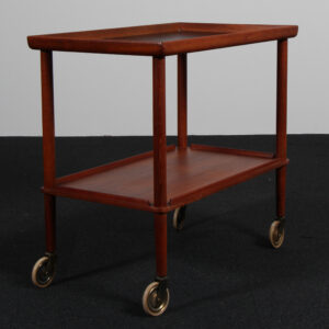 Søborg Serveringsvogn af teak, formica og messing. 1960'erne