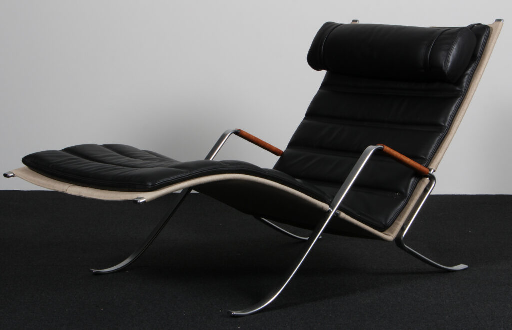 Preben Fabricius & Jørgen Kastholm chaiselong, model Grasshopper