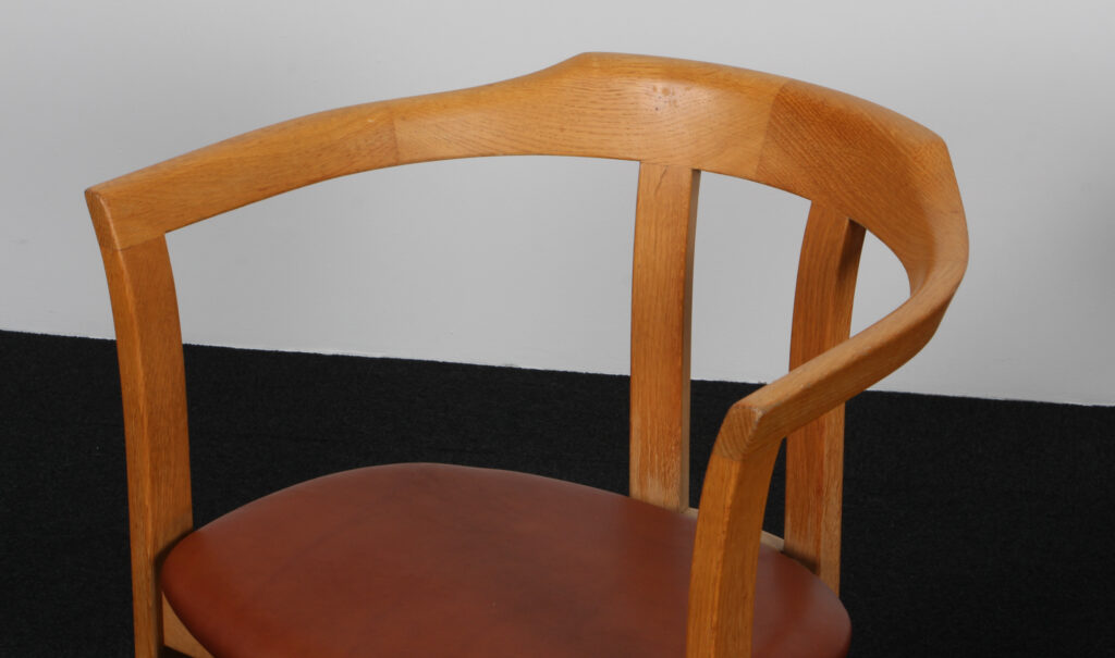 Hans Olsen par armstole af eg og anilin læder. - Billede 5