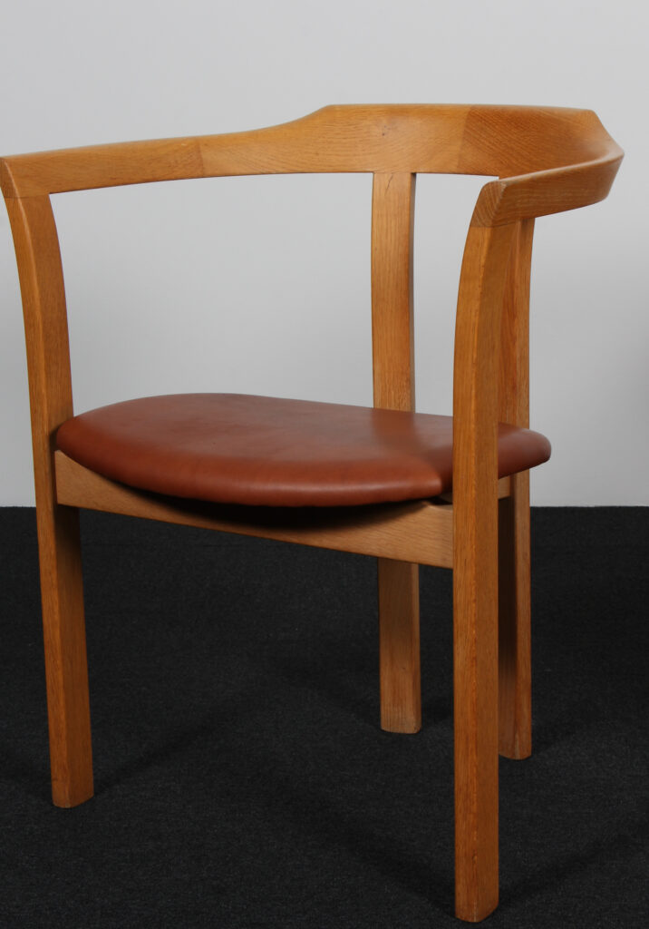 Hans Olsen par armstole af eg og anilin læder. - Billede 4
