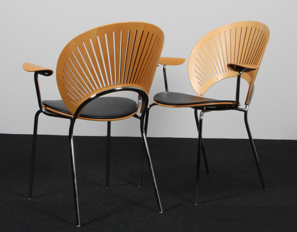 Nanna Ditzel Par Trinidad armstole af ahorn og anilin læder - Billede 3