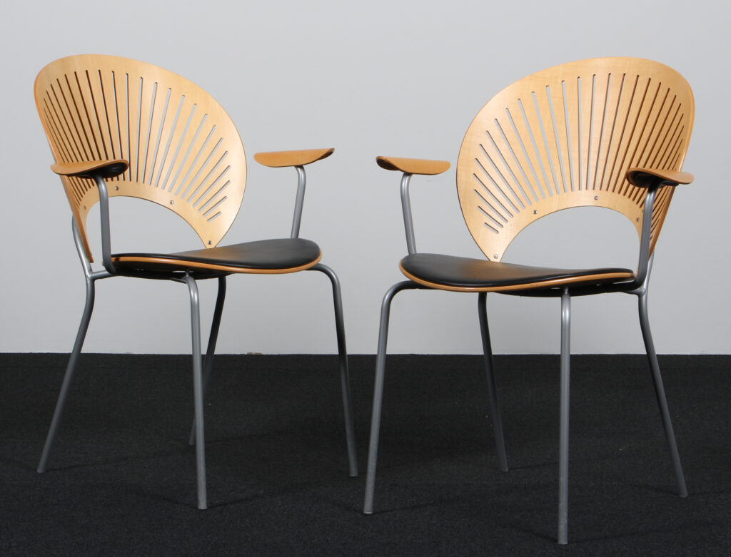 Nanna Ditzel Par Trinidad armstole af ahorn og anilin læder