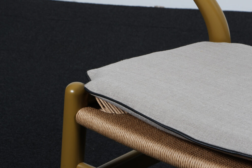 Hans J. Wegner Y stols hynde, model CH24 canvas og sort anilin læder - Billede 7