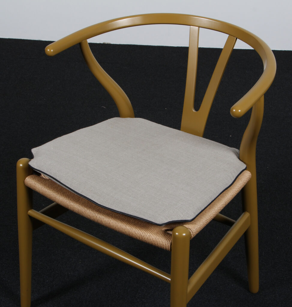 Hans J. Wegner Y stols hynde, model CH24 canvas og sort anilin læder - Billede 6