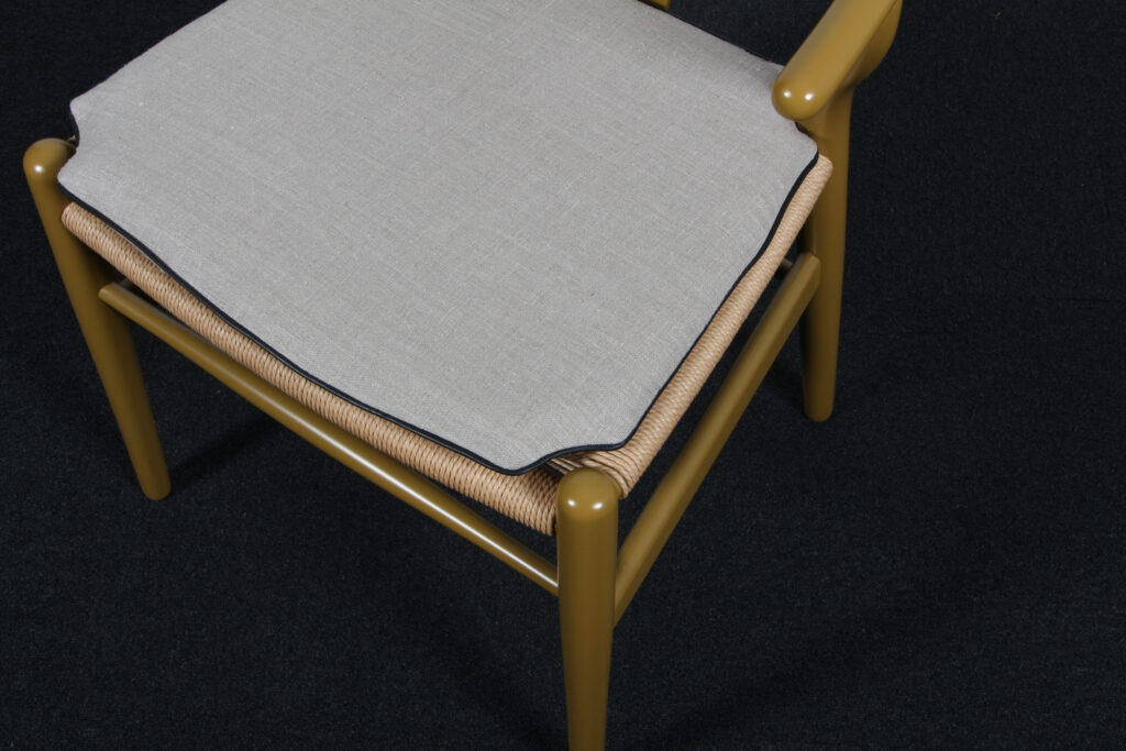 Hans J. Wegner Y stols hynde, model CH24 canvas og sort anilin læder - Billede 4