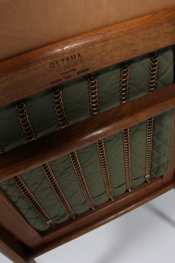 Hans J. Wenger højrygget lænestol, anilin læder. GE290A - Billede 4