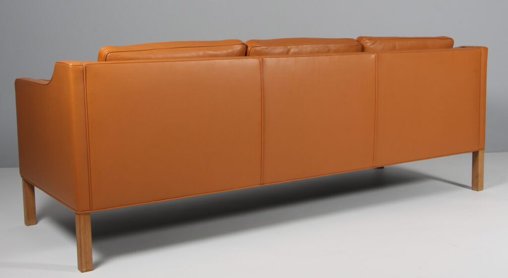 Børge Mogensen. Fritstående trepers. sofa, model 2213. Original betrukket - Billede 3