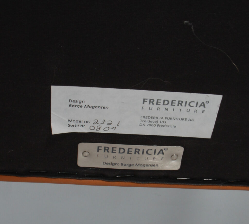 Børge Mogensen lænestol, model 2321. Original betrukket - Billede 4