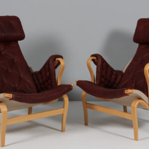 Bruno Mathsson Pernilla lænestol, bøg og læder.