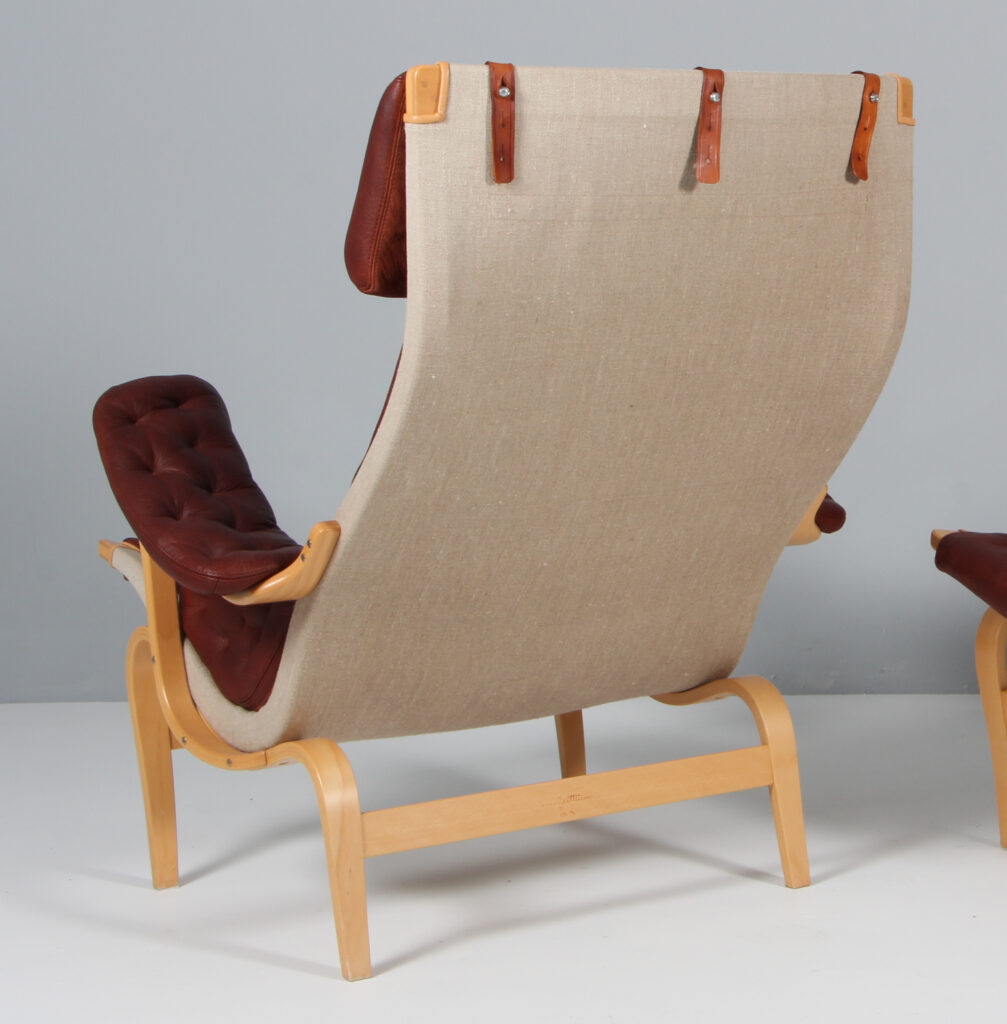 Bruno Mathsson Pernilla lænestol, bøg og læder. - Billede 3