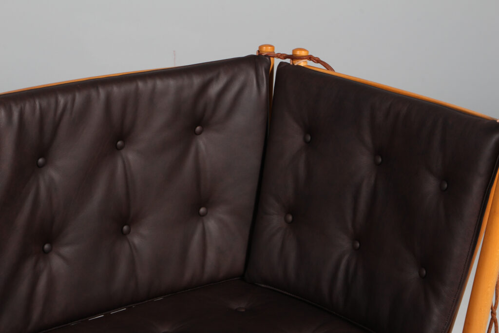 Børge Mogensen Tremmesofa stel af bøg og anilin læder. Model 1789 - Billede 7