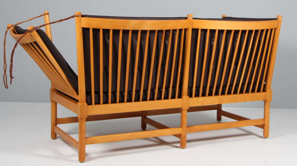 Børge Mogensen Tremmesofa stel af bøg og anilin læder. Model 1789 - Billede 3