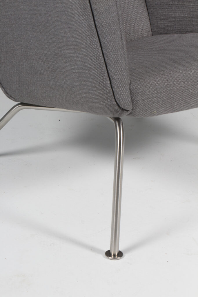 Hans J. Wegner Wing Chair, original betrukket - Billede 5