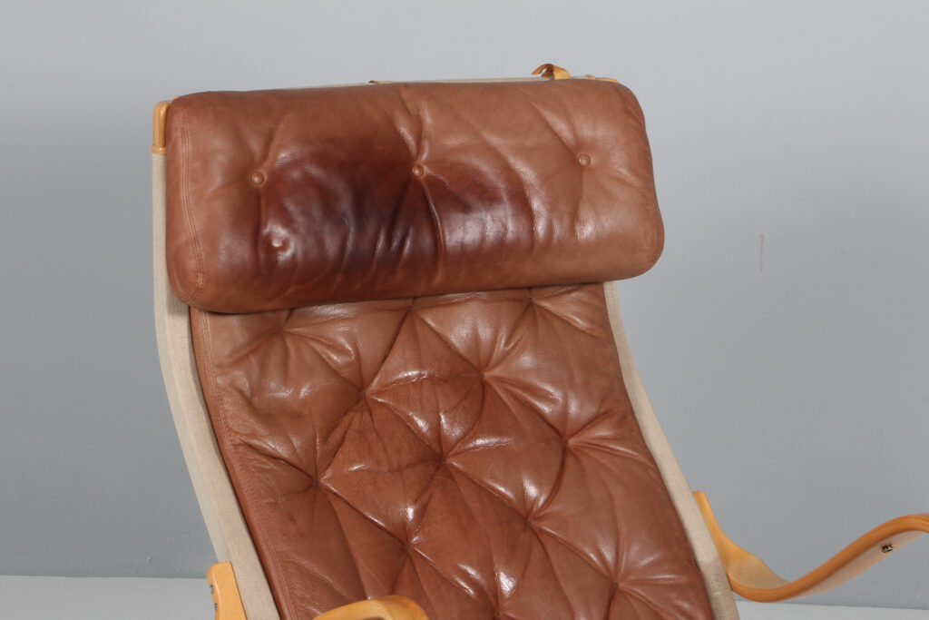 Bruno Mathsson Pernilla lænestol, bøg og læder. Jubilæums udgave - Billede 10