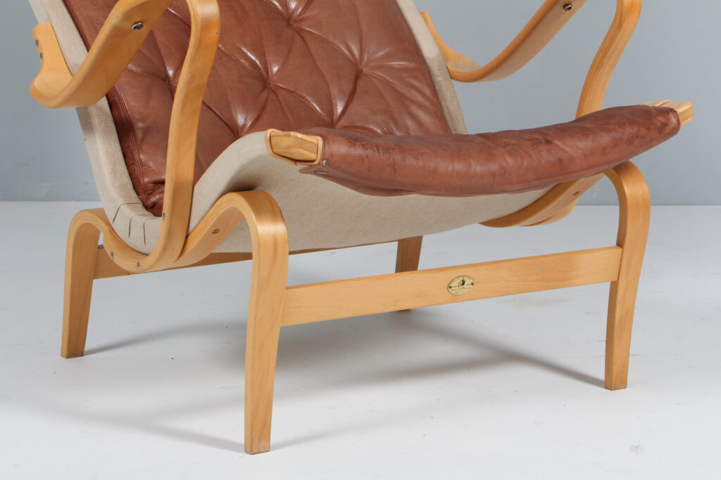 Bruno Mathsson Pernilla lænestol, bøg og læder. Jubilæums udgave - Billede 7