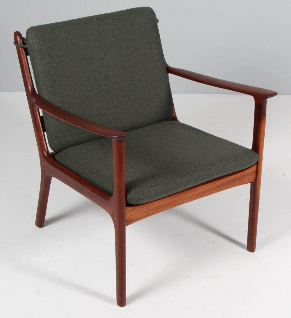Ole Wanscher. Armstol model PJ112. Mahogni og uld - Billede 2