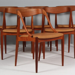 Johannes Andersen sæt på seks stole af teak, model 16