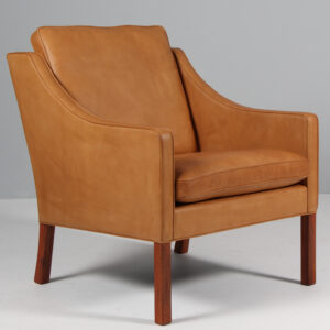 Børge Mogensen. Lænestol, model 2207. Nybetrukket Vintage