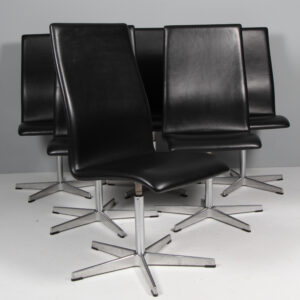 Arne Jacobsen sæt på seos Oxford stole, Red Label, Original betrukket Elegance