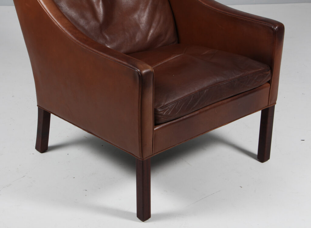 Børge Mogensen øreklapstol, original betrukket. Model 2204 - Billede 5